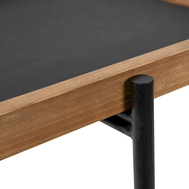 Table d'appoint Kate and Laurel Macabe en bois et fer - 19,75x13,5x23,25