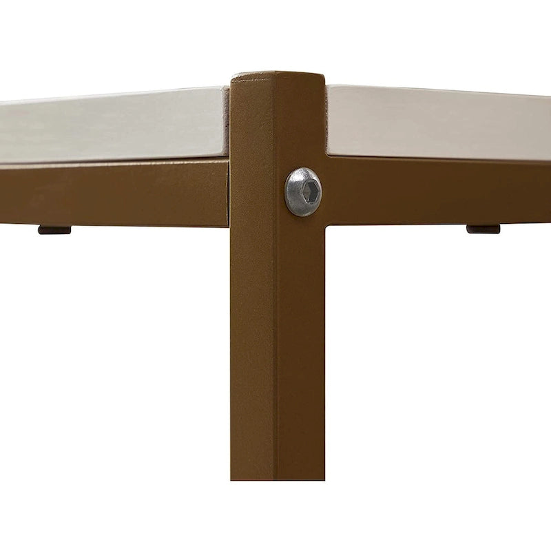 Table d'appoint haute Caffoz avec étagère de rangement