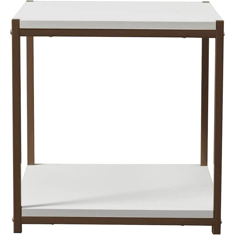 Table d'appoint haute Caffoz avec étagère de rangement