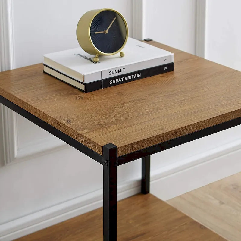 Table d'appoint haute Caffoz avec étagère de rangement