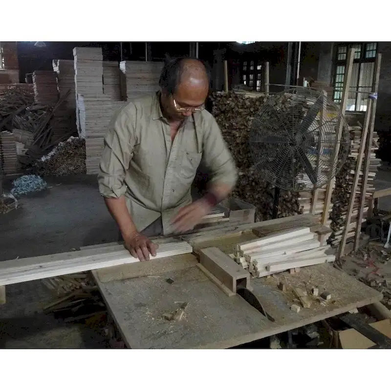 Table de chevet/d'appoint à 3 tiroirs de style antique coréen, fabriquée à la main (Corée)