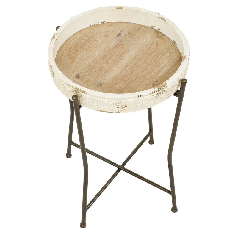 Table d'appoint de ferme Sarina - 23,5H x 15,5L x 15,5P