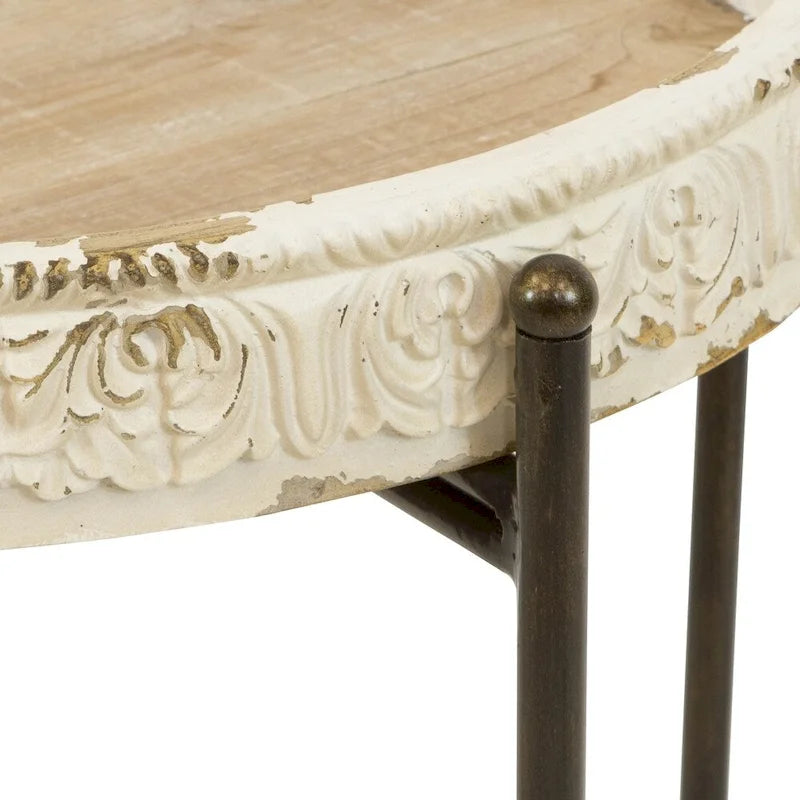 Table d'appoint de ferme Sarina - 23,5H x 15,5L x 15,5P