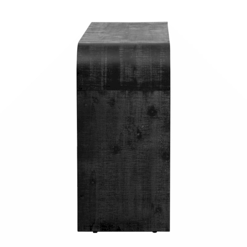 Console Unique Rétro avec Silhouette Ouverte, Deux Tiroirs Supérieurs