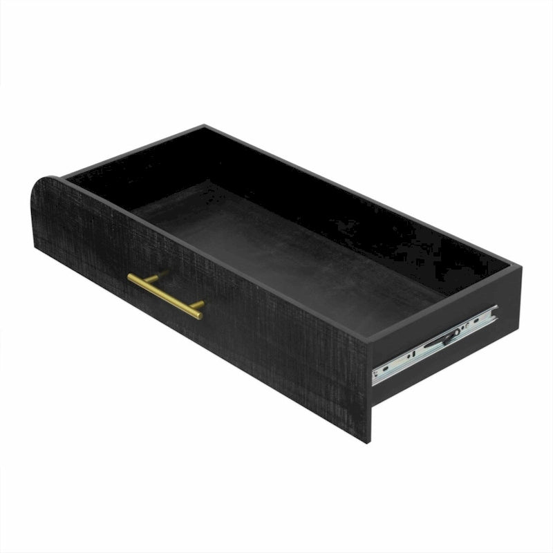 Console Unique Rétro avec Silhouette Ouverte, Deux Tiroirs Supérieurs