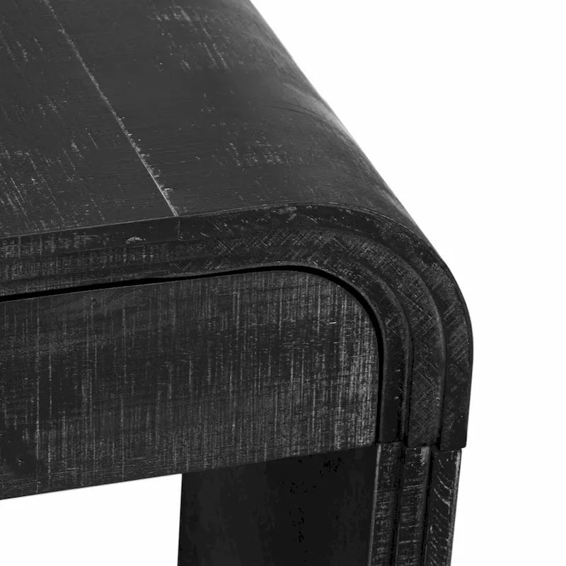 Console Unique Rétro avec Silhouette Ouverte, Deux Tiroirs Supérieurs