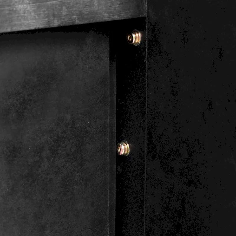 Console Unique Rétro avec Silhouette Ouverte, Deux Tiroirs Supérieurs
