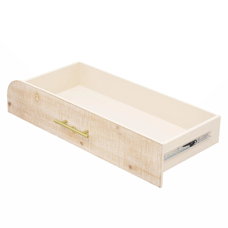 Console Unique Rétro avec Silhouette Ouverte, Deux Tiroirs Supérieurs
