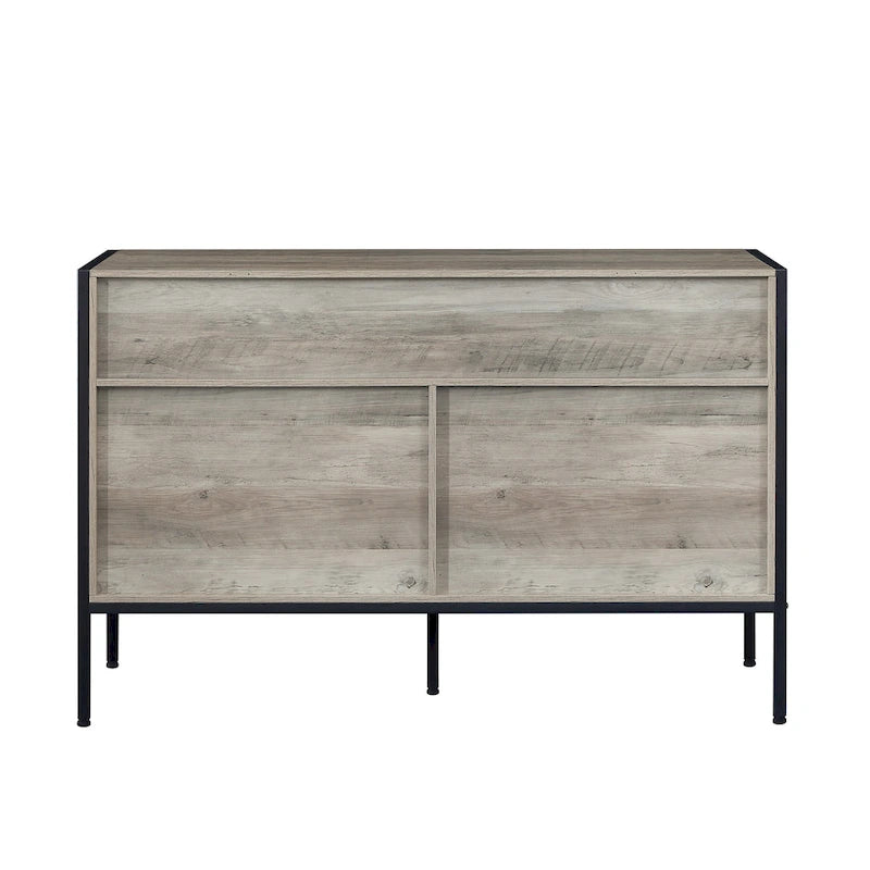 Commode en bois à 7 tiroirs, Armoire de rangement en bois pour chambre à coucher, Meuble à vêtements solide avec cadre en acier robuste