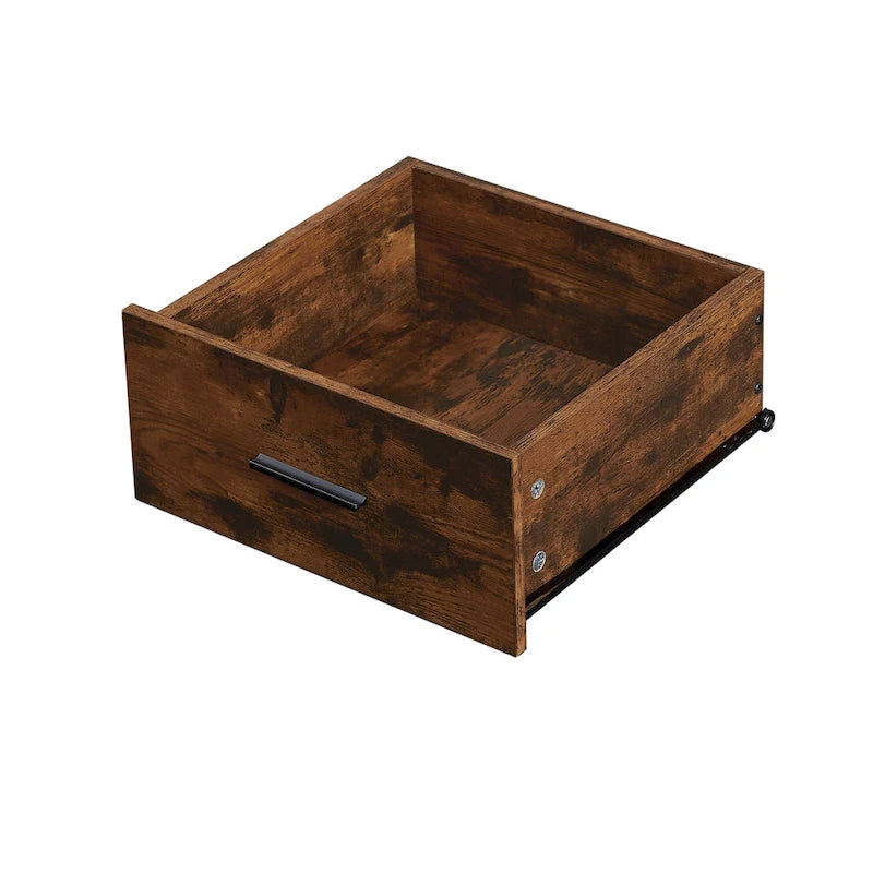Commode en bois à 7 tiroirs, Armoire de rangement en bois pour chambre à coucher, Meuble à vêtements solide avec cadre en acier robuste
