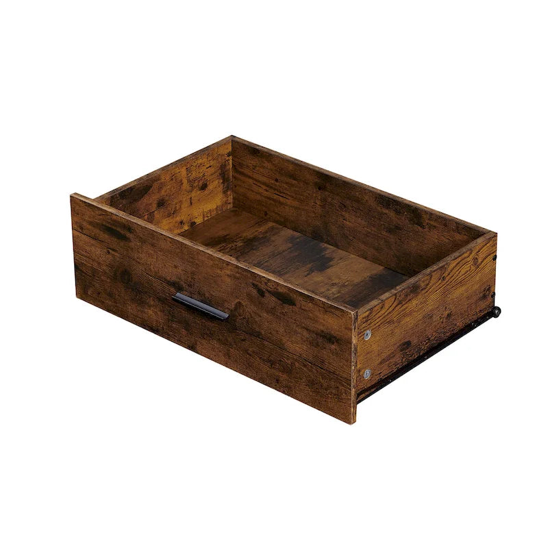 Commode en bois à 7 tiroirs, Armoire de rangement en bois pour chambre à coucher, Meuble à vêtements solide avec cadre en acier robuste