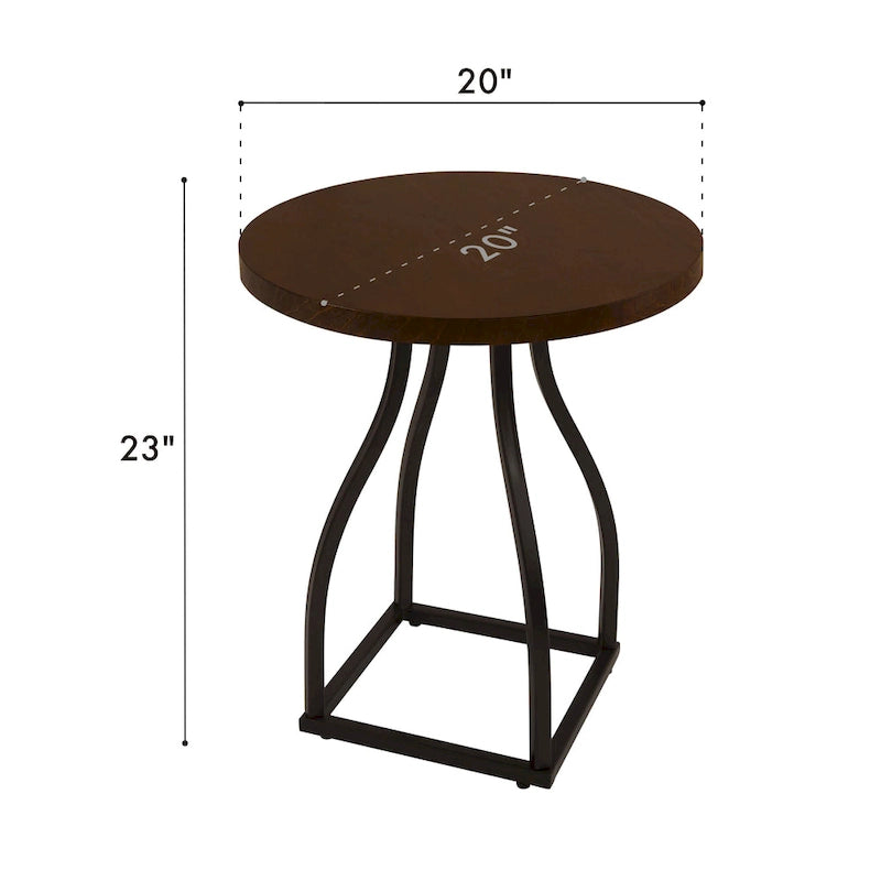 Table d'appoint HomePop Lindsay à piètement métallique