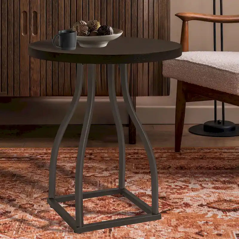 Table d'appoint HomePop Lindsay à piètement métallique