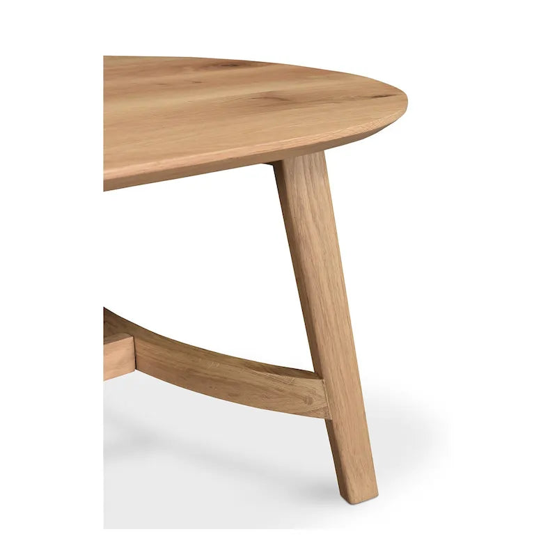 Table basse Aurelle Home Tyier en chêne massif de style moderne du milieu du siècle - 54 L x 17 H x 28 P