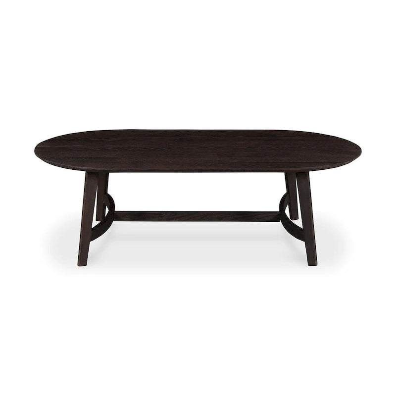 Table basse Aurelle Home Tyier en chêne massif de style moderne du milieu du siècle - 54 L x 17 H x 28 P