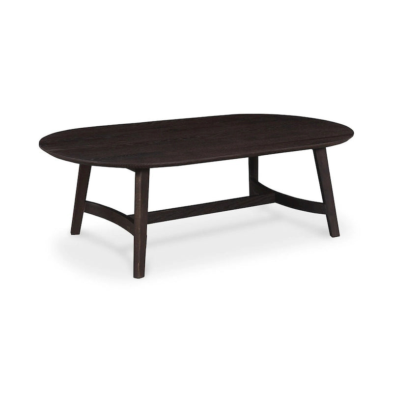 Table basse Aurelle Home Tyier en chêne massif de style moderne du milieu du siècle - 54 L x 17 H x 28 P