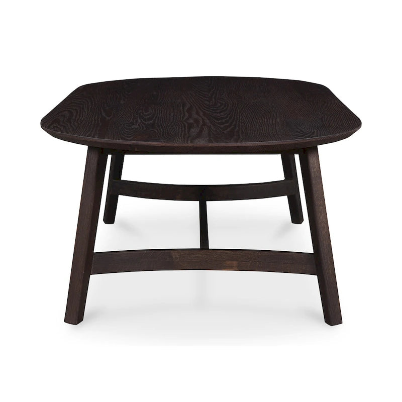 Table basse Aurelle Home Tyier en chêne massif de style moderne du milieu du siècle - 54 L x 17 H x 28 P