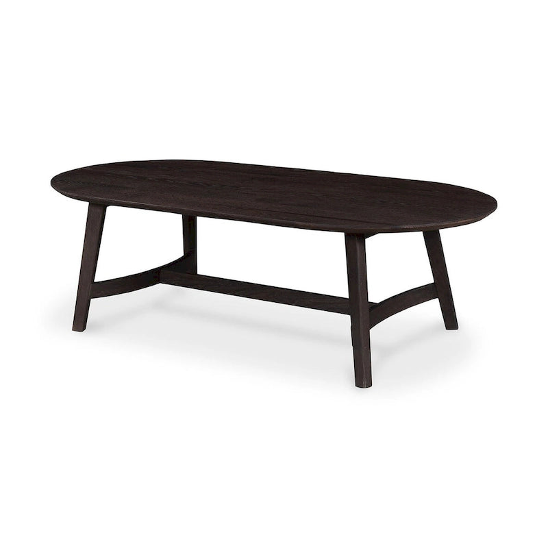 Table basse Aurelle Home Tyier en chêne massif de style moderne du milieu du siècle - 54 L x 17 H x 28 P