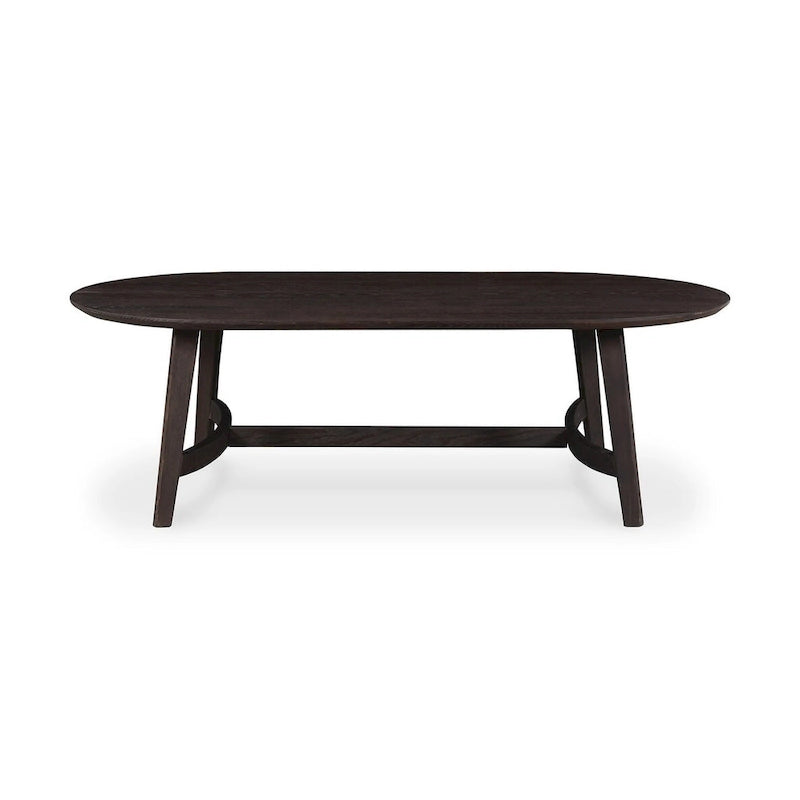 Table basse Aurelle Home Tyier en chêne massif de style moderne du milieu du siècle - 54 L x 17 H x 28 P