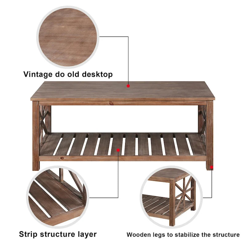 Table basse artisanale
