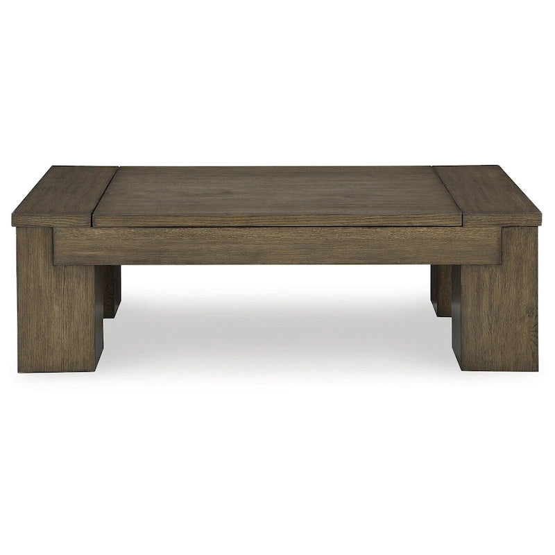 Table basse à plateau relevable Signature Design by Ashley Rosswain Brown - 54 larg. x 28 prof. x 18 haut.
