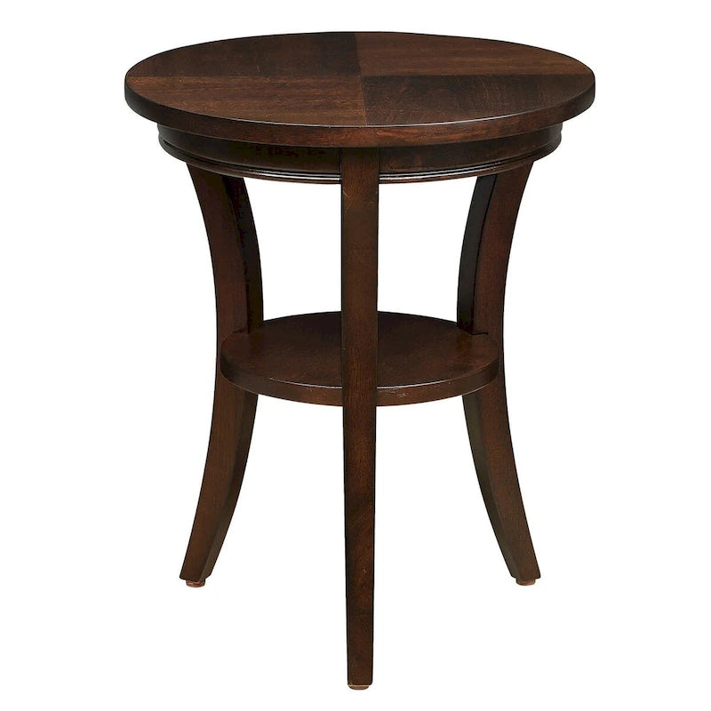 Table d'appoint ronde en bois de 16 pouces