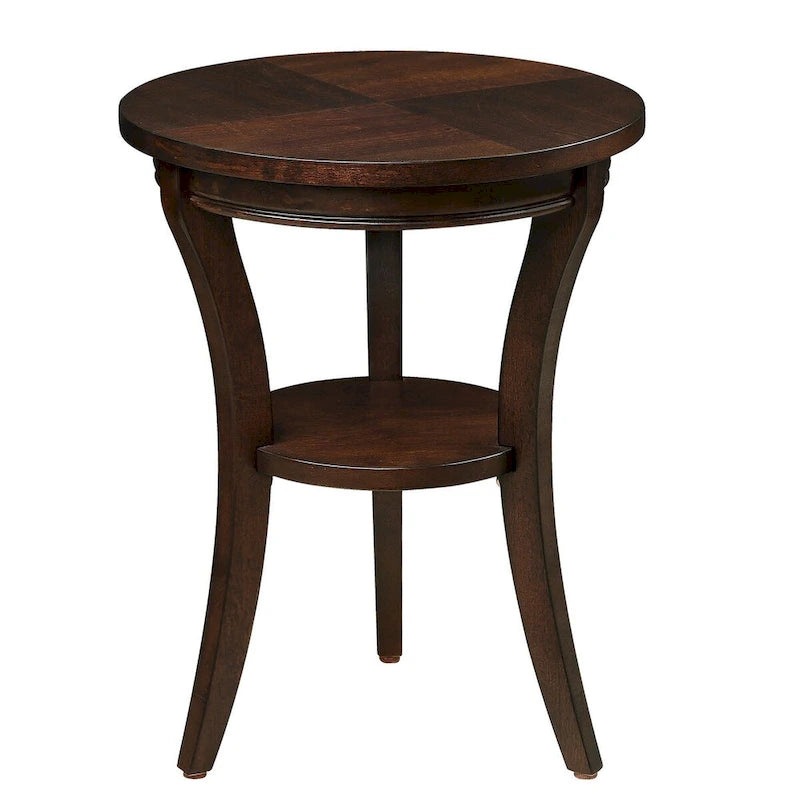Table d'appoint ronde en bois de 16 pouces