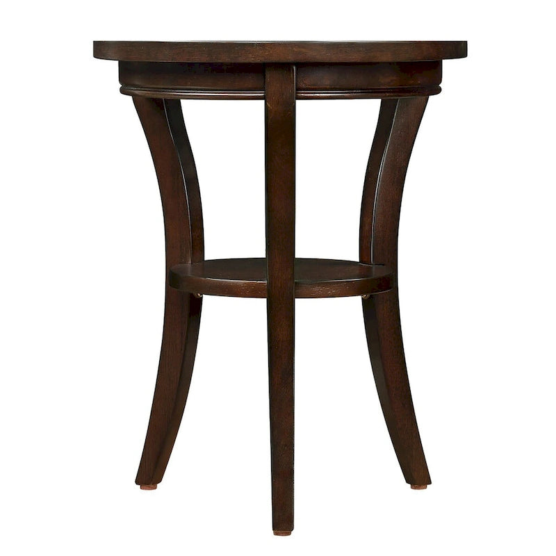 Table d'appoint ronde en bois de 16 pouces