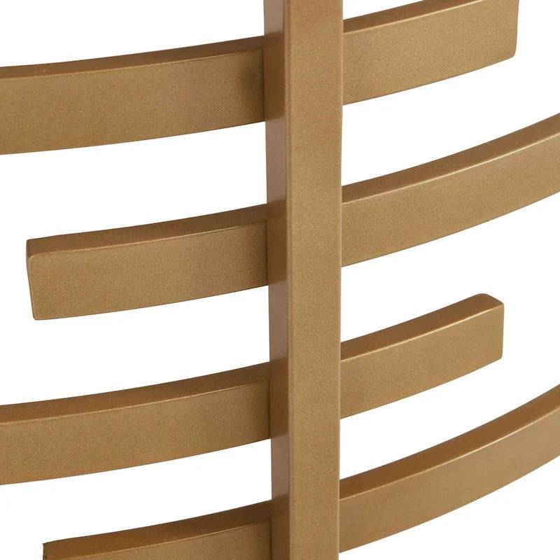 Table basse moderne avec plateau en pierre frittée et cadre métallique robuste