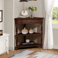 Table d'appoint d'angle triangulaire en bois pour petit salon