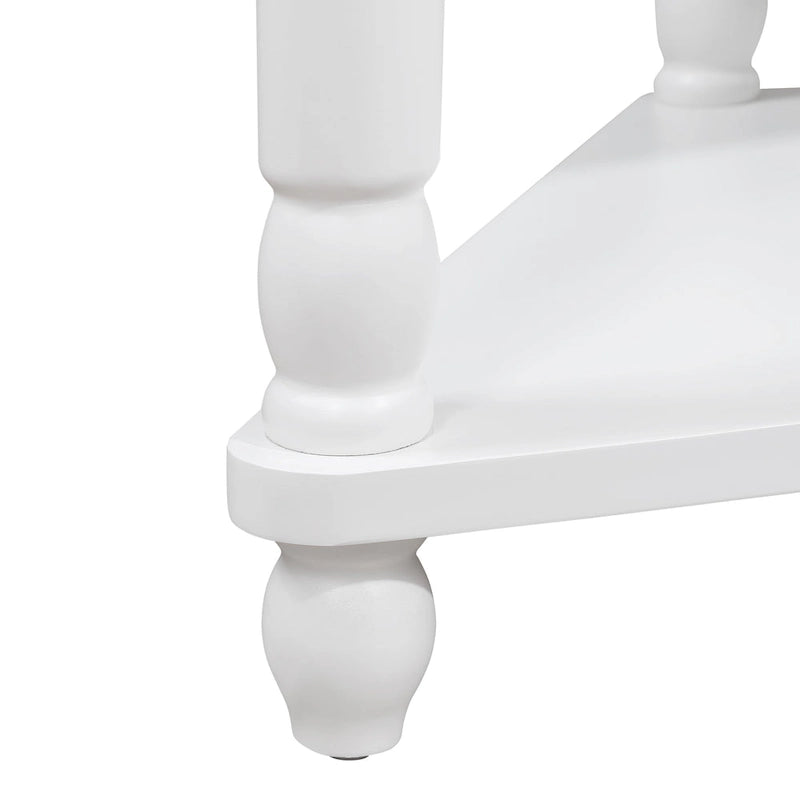 Table d'appoint d'angle triangulaire en bois pour petit salon