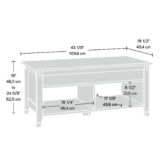 Table basse relevable Carson Forge