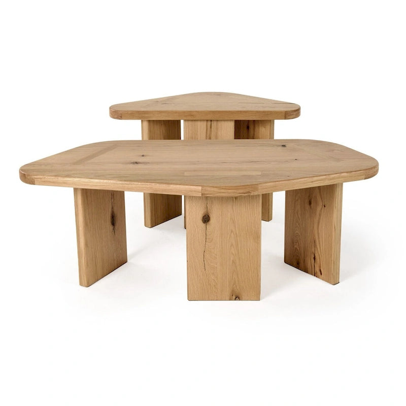 Ensemble de tables basses Modrest Jack en bois naturel moderne
