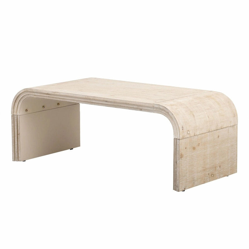 Table basse minimaliste au design Art déco incurvé