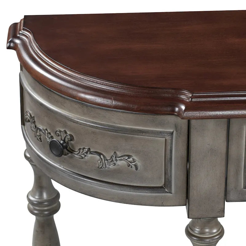 Console moderne avec 4 tiroirs et 1 étagère