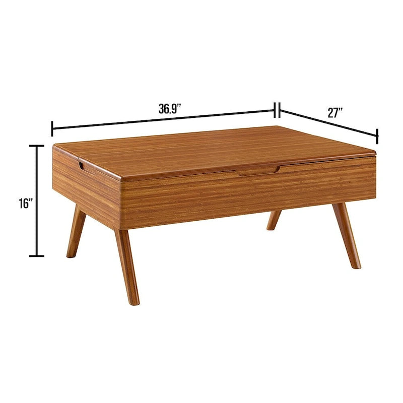 Table basse relevable Pella, cuivre