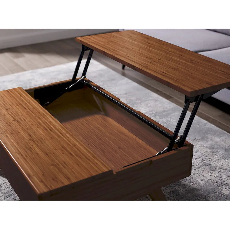 Table basse relevable Pella, cuivre
