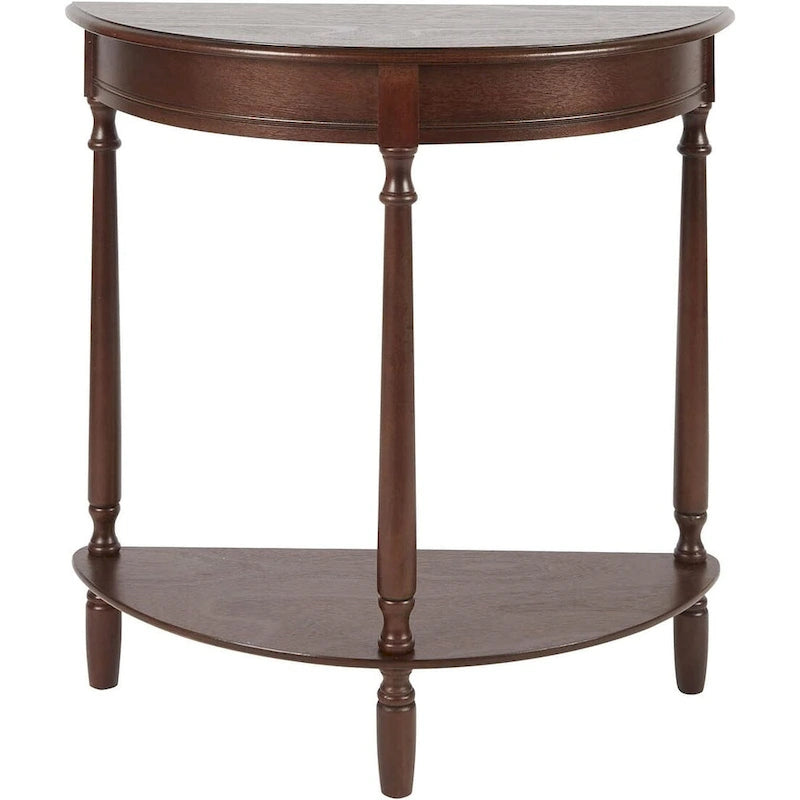 Table d'appoint demi-ronde Simplify, Noyer, 28,25l 11,8p 28,25h