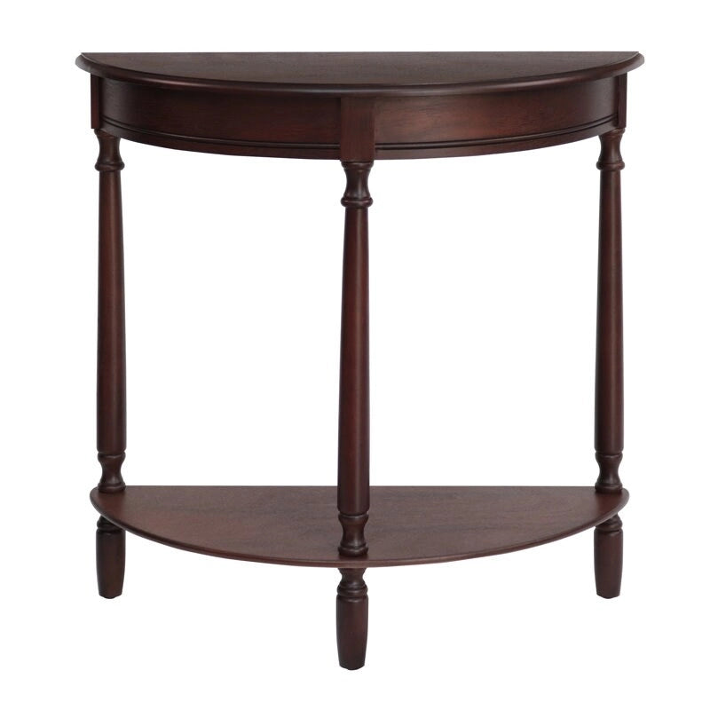 Table d'appoint demi-ronde Simplify, Noyer, 28,25l 11,8p 28,25h