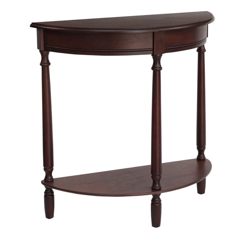Table d'appoint demi-ronde Simplify, Noyer, 28,25l 11,8p 28,25h