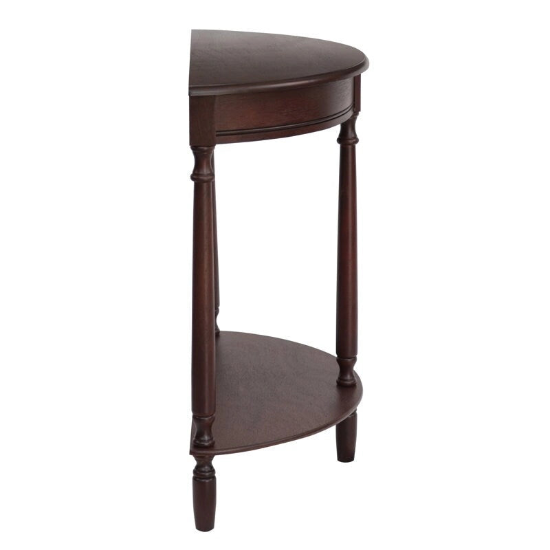 Table d'appoint demi-ronde Simplify, Noyer, 28,25l 11,8p 28,25h