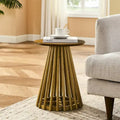 Table basse ronde en bois de 15,75 po, petite table d'appoint simple, table d'appoint en bois massif pour salon