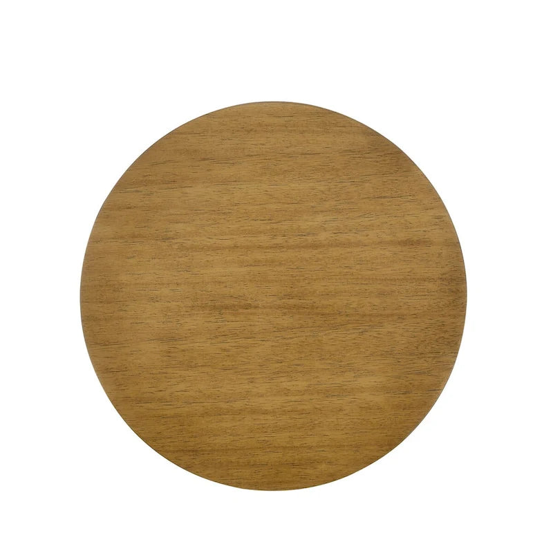Table basse ronde en bois de 15,75 po, petite table d'appoint simple, table d'appoint en bois massif pour salon