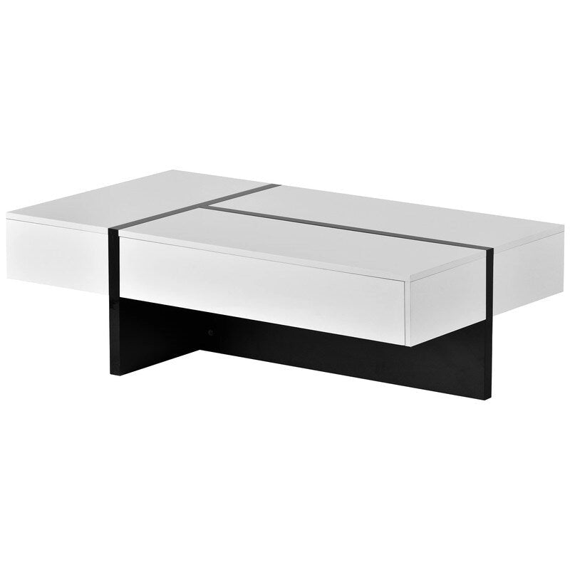 Table basse rectangulaire moderne et simple, meuble de salon, table de cocktail à surface brillante, table centrale pour canapé