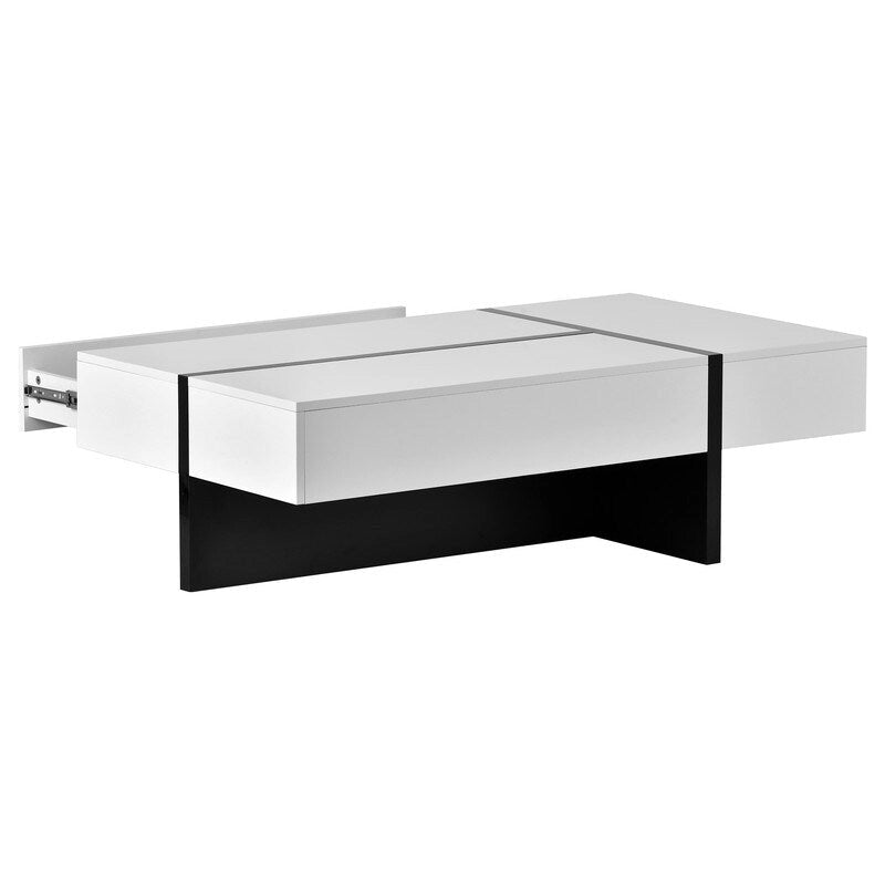 Table basse rectangulaire moderne et simple, meuble de salon, table de cocktail à surface brillante, table centrale pour canapé