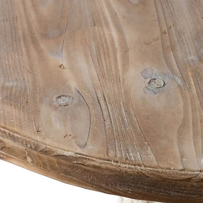 Table d'appoint de 31 pouces, piédestal en forme d'urne, plateau rond, blanc antique