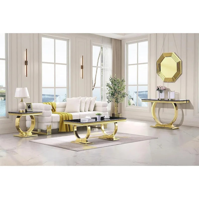 Console rectangulaire de 50 pouces avec base ronde