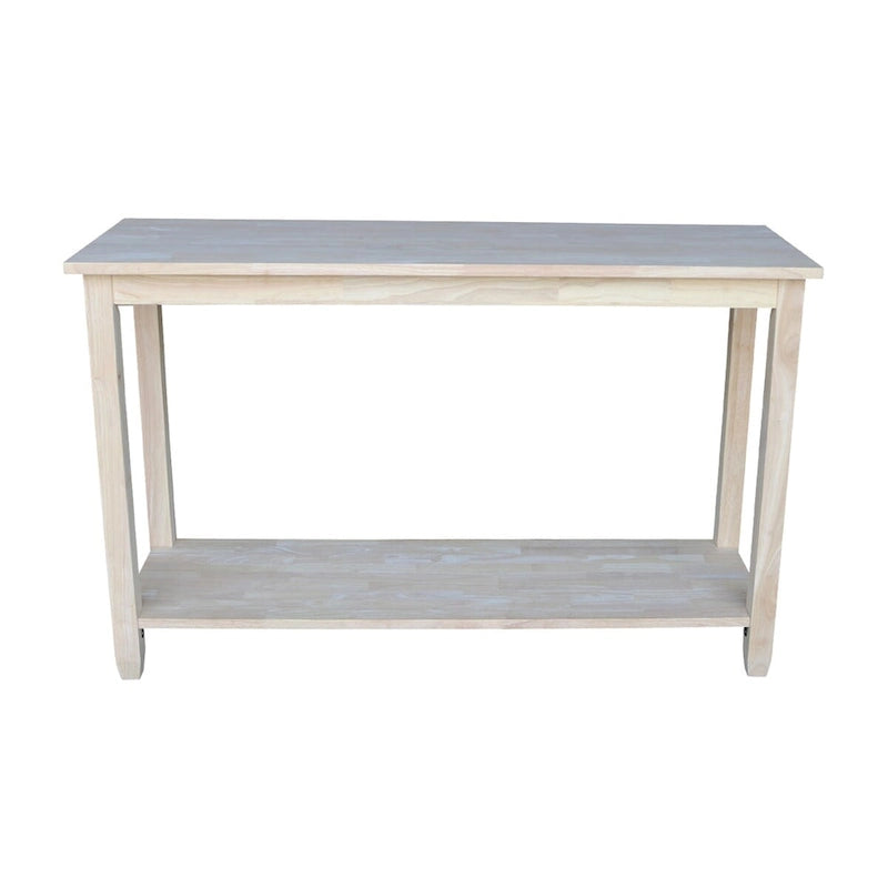 Table console/desserte Solano en bois d'hévéa massif brut