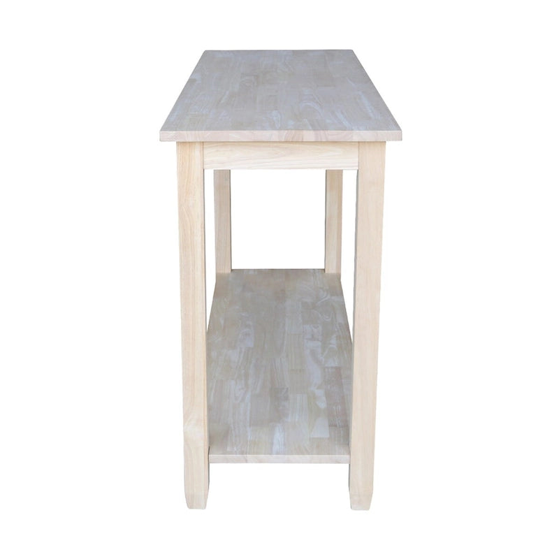 Table console/desserte Solano en bois d'hévéa massif brut