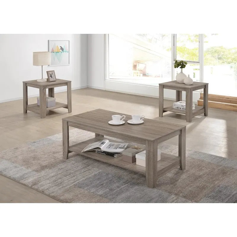 Table basse carrée Glendeer Taupe vieilli The Gray Barn